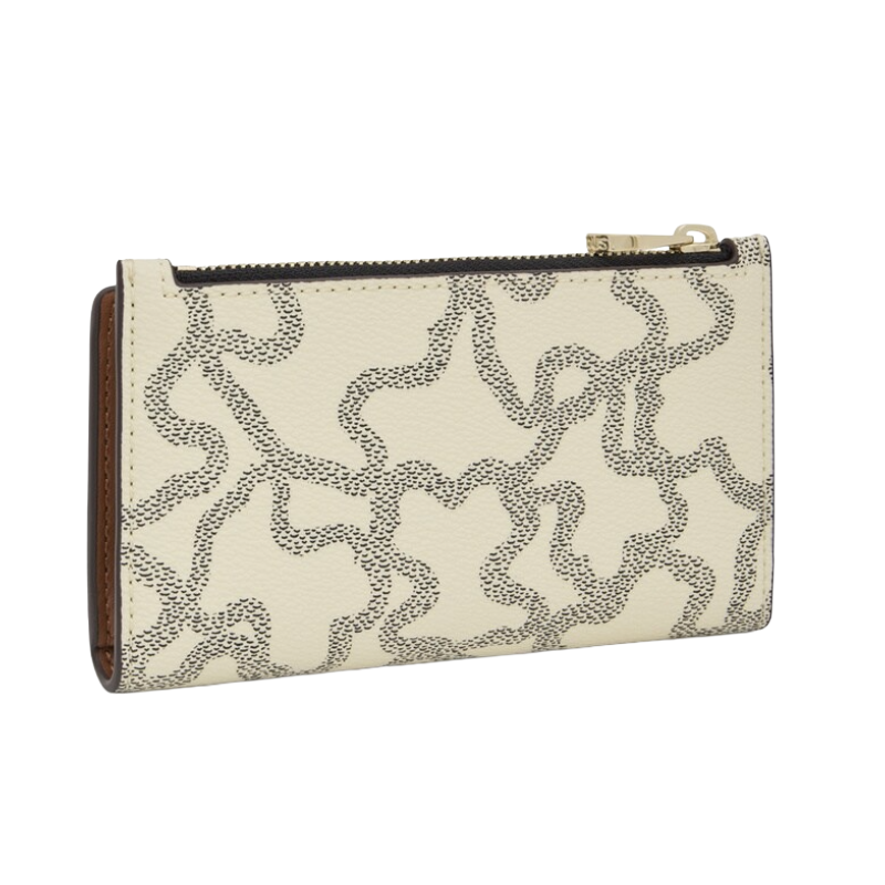 Tous Kaos Icon Beige Print Flat Wallet