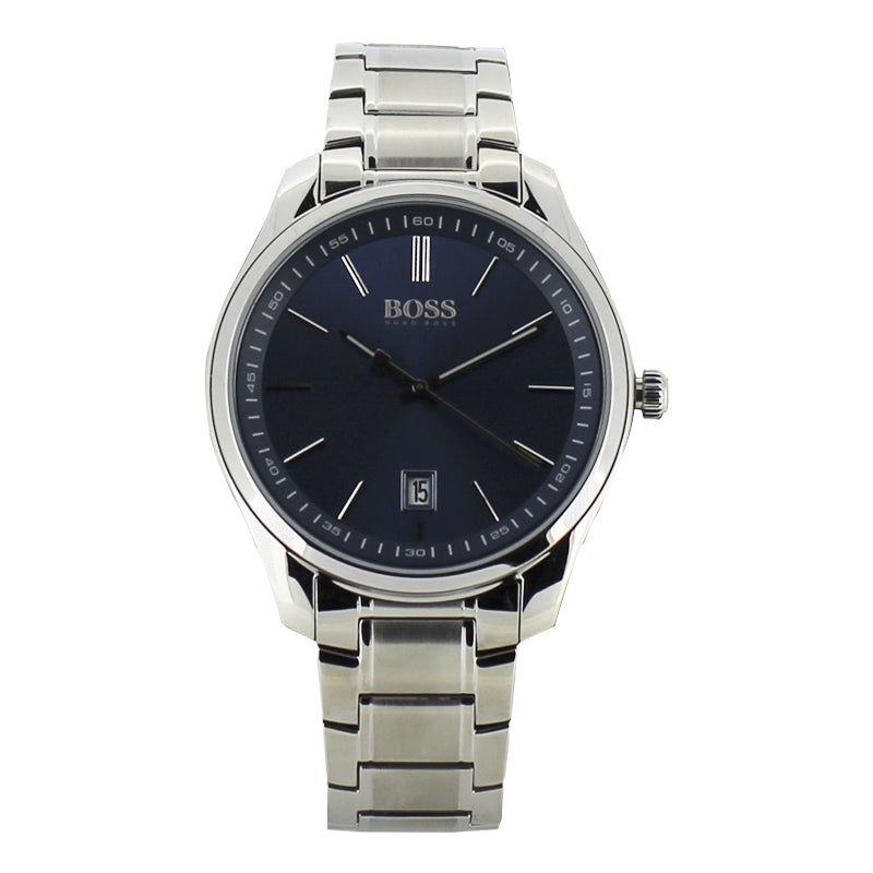 BOSS Orologio Uomo Collezione CIRCUIT - Quarzo, Cassa 42mm, Bracciale Acciaio, Quadrante Nero, Data, 1513730
