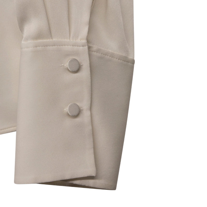 Hugo Boss Silk Women's Blouse Shirt Bidinta White