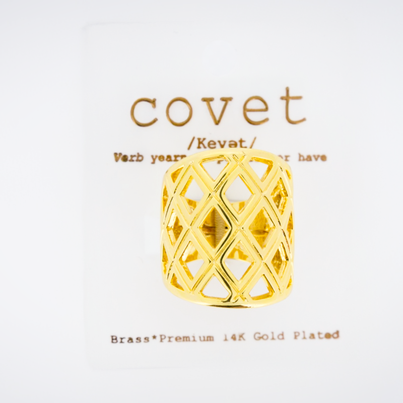 14k Gold Plated Ring Adjustable By Covet