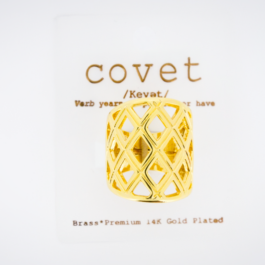 14k Gold Plated Ring Adjustable By Covet