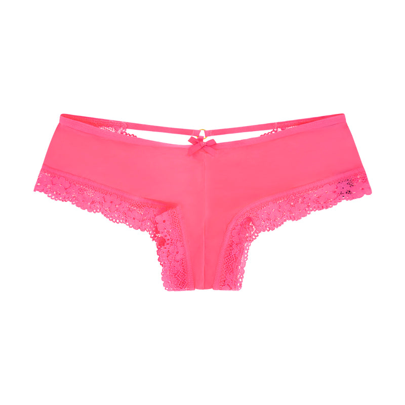 Victoria's Secret Cheeky Lace Neon Pink Knickers 