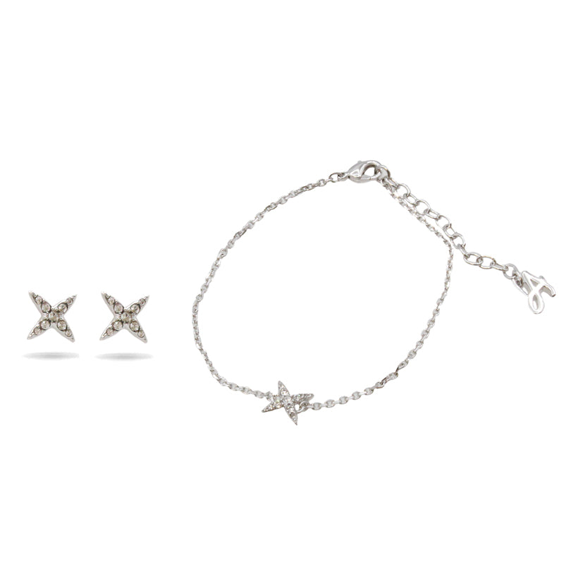 Swarovski Bracelet & Earring Set By Adore Elegance 