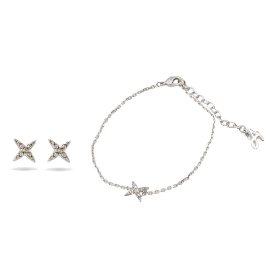 Swarovski Bracelet & Earring Set By Adore Elegance 