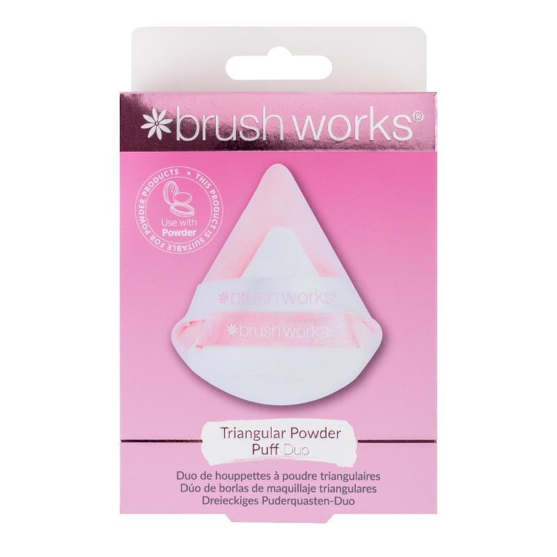 Brushworks Triangular Powder Puff Duo