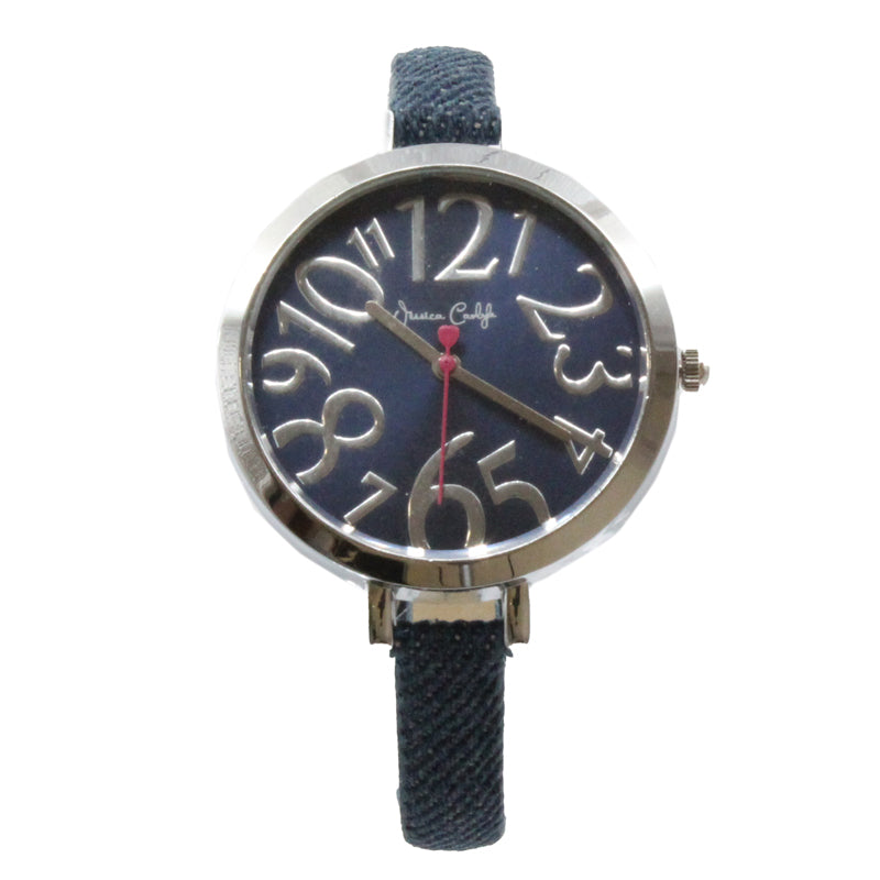 Jessica Carlyle Blue & Silver Watch & Monster Pom Pom Keyring