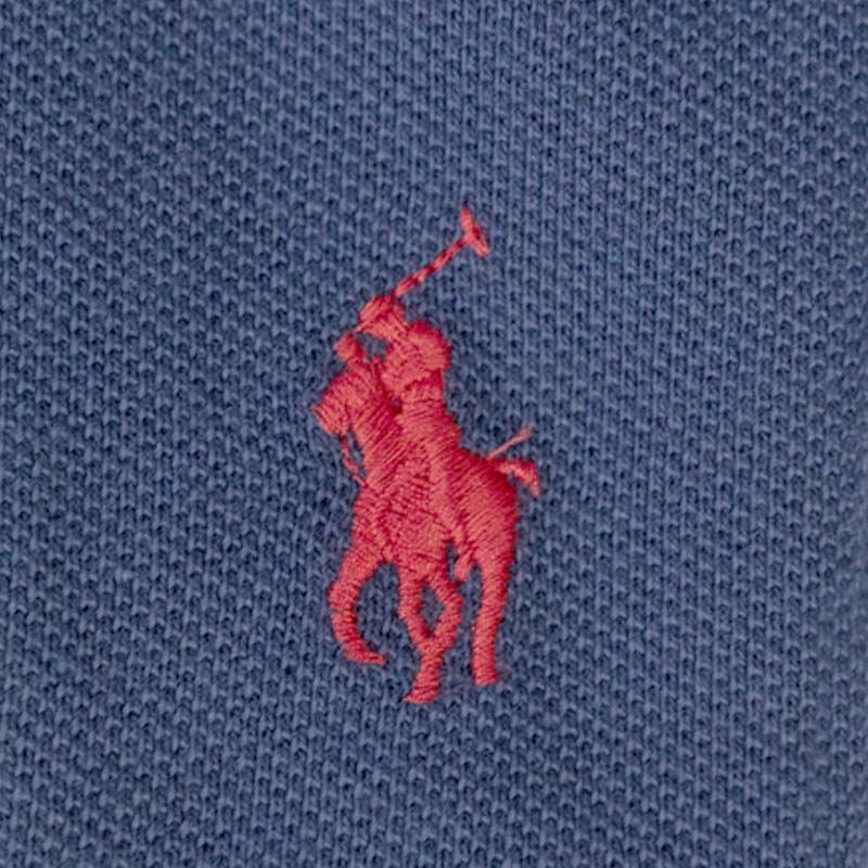 Ralph Lauren Cotton Mesh Polo Shirt Dress Blue