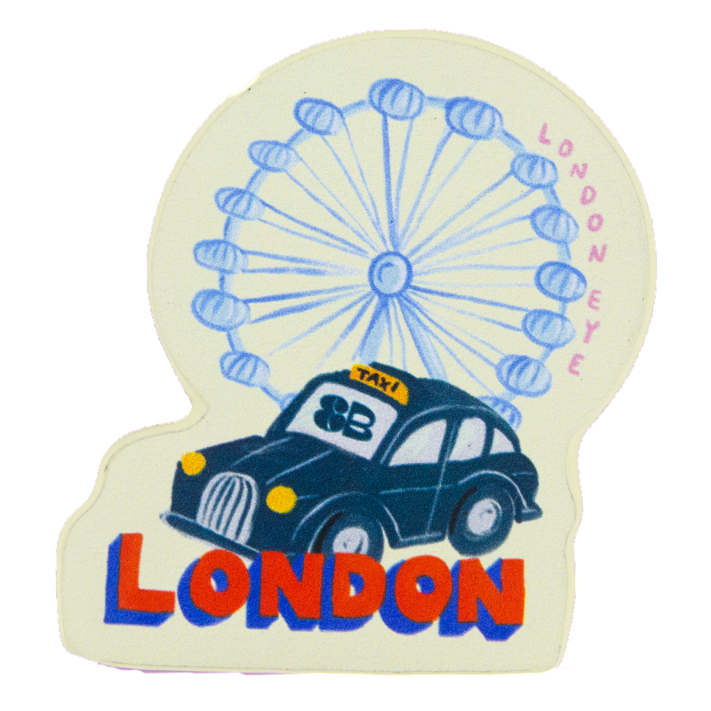 London Taxi Fridge Magnet By Eleanor Bowmer 