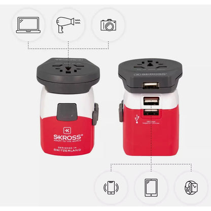 Skross Travel Adapter Worldwide 3 x USB Ports