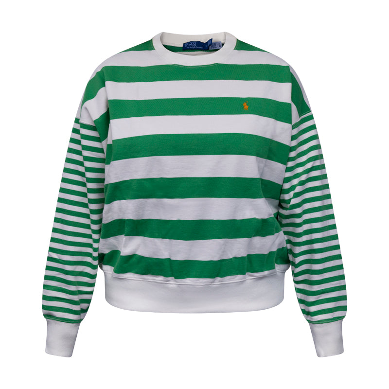 Ralph Lauren Polo Striped Organic Cotton Terry Sweatshirt