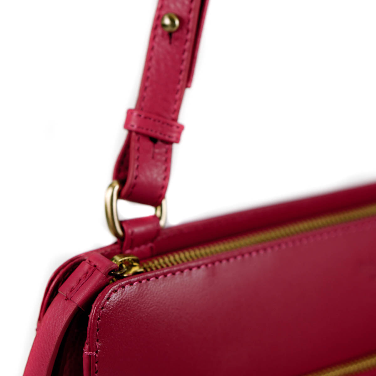 Radley Clerkenwell Medium Zip Top Pink Leather Cross Body Bag