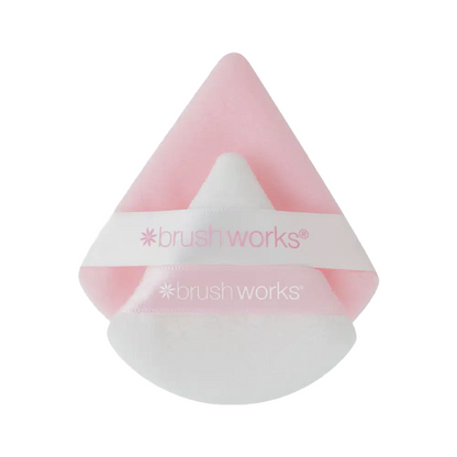 Brushworks Triangular Powder Puff Duo