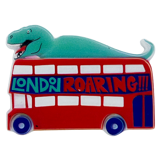 Natural History Museum London BUs & T-Rex Roaring 3D Fridge Magnet