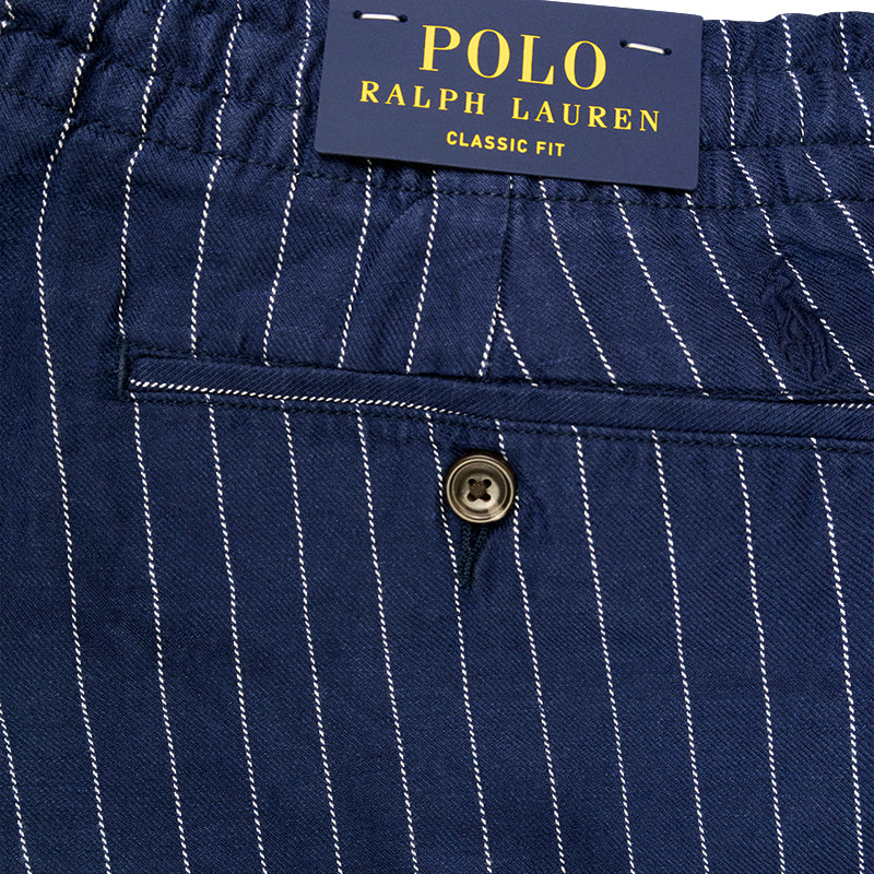 Ralph Lauren Polo Classic Fit Prepster Twill Trousers Striped Blue Men's