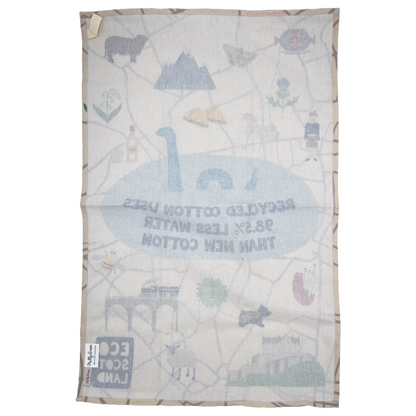 Milly Green Eco Scotland 100% Recycled Cotton Tea Towel