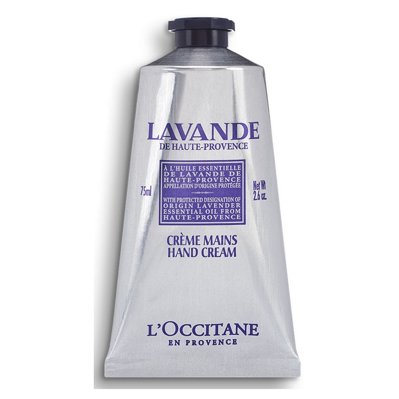 L’Occitane Shea Butter and Lavender Hand Cream 75ml tube on a white background