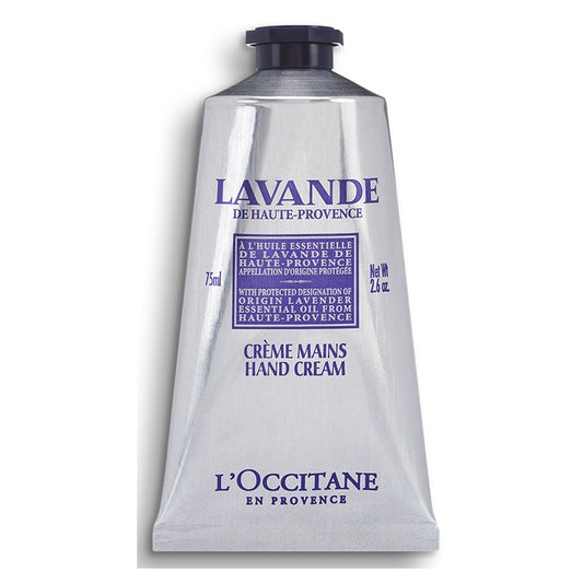 L’Occitane Shea Butter and Lavender Hand Cream 75ml tube on a white background