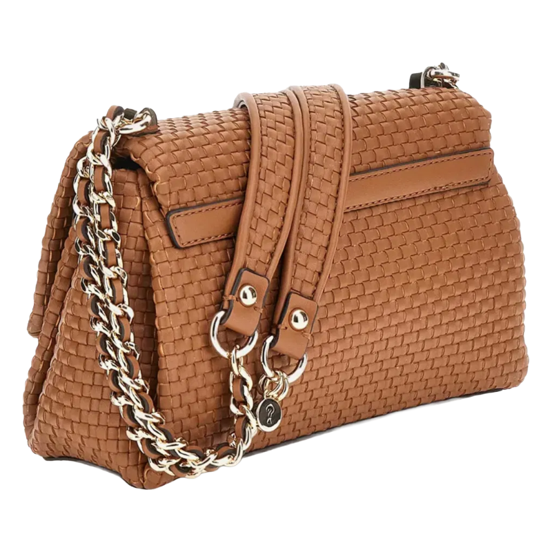 Guess Handbag Etel Girlfriend Women's Brown Shoulder Bag Cognac WW921921 
