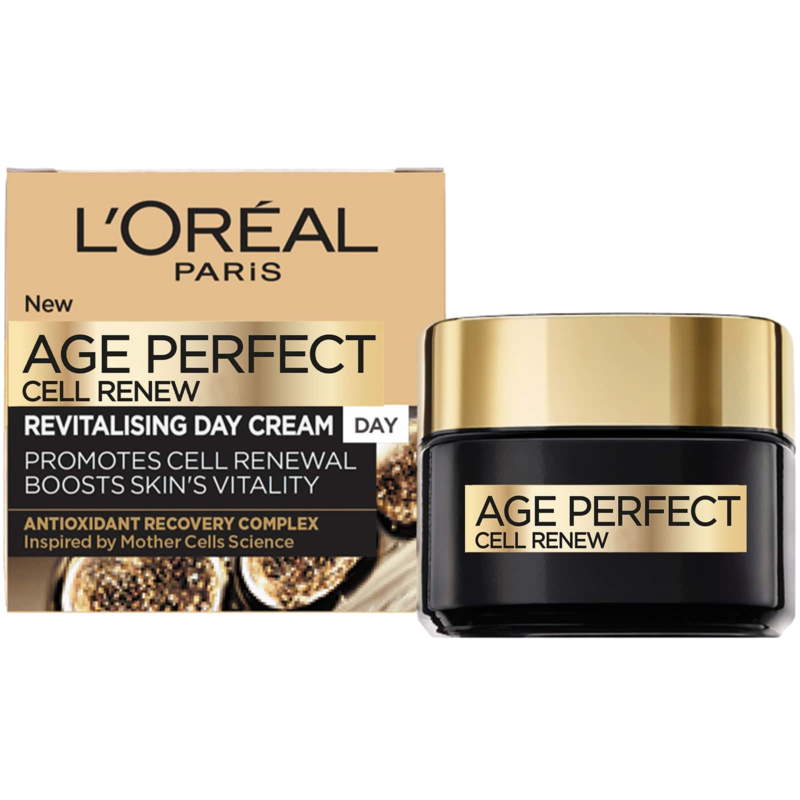 L'Oreal Paris Age Perfect Cell Renew Day Cream 50ml with packaging