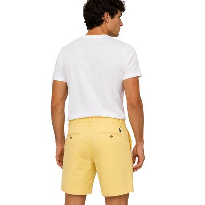 Ralph Lauren Yellow Cotton Men's Chino Shorts Stretch Straight Fit