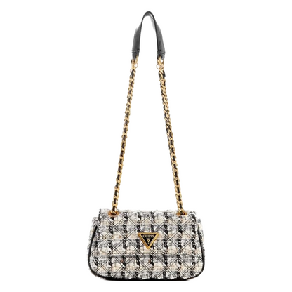 Guess Giully Mini Crossbody Mini Bag Grey Quilted Tweed TG874878