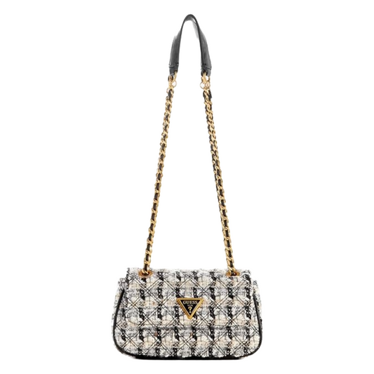 Guess Giully Mini Crossbody Mini Bag Grey Quilted Tweed TG874878