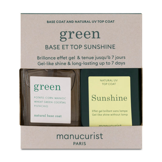 Manucurist Green Base Coat And Sunshine Top Coat Set (Blemished Box)