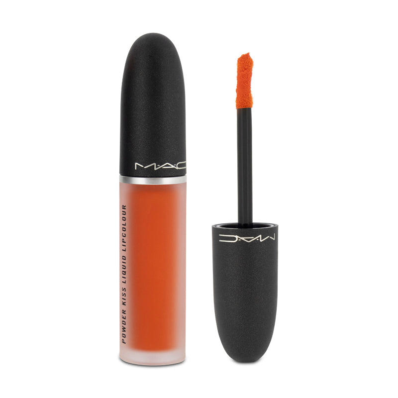 MAC Powder Kiss Liquid Lipstick 992 Resort Season Bright Orange 