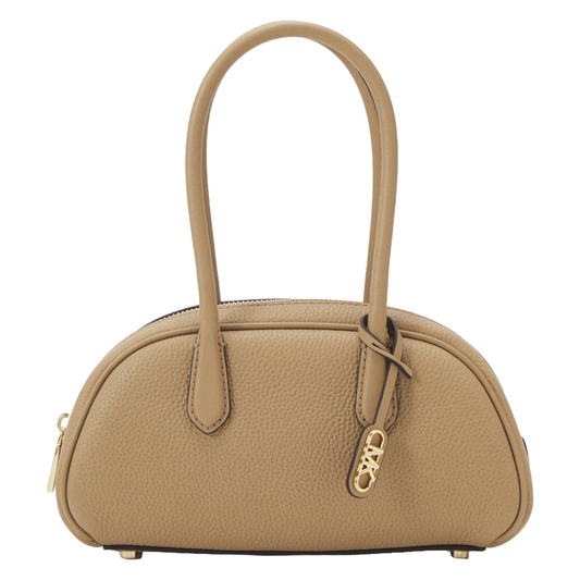 Michael Kors Lulu Small Leather Handle Satchel Bag Camel