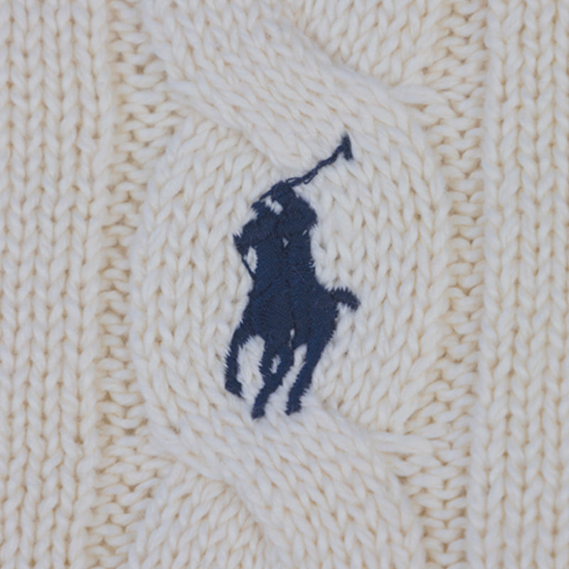 Ralph Lauren Polo Cotton Cable Knit Jumper Cream