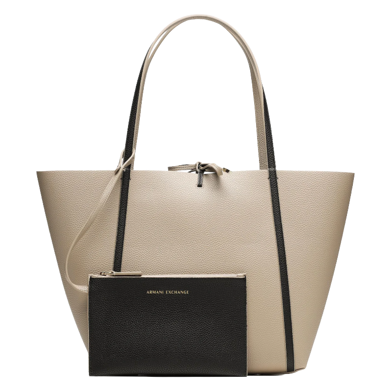 Armani Exchange Reversible Tote Bag Black/Beige CC703 