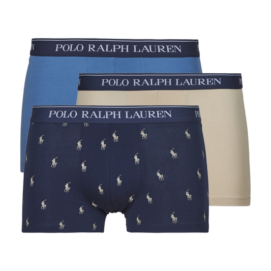 Ralph Lauren Polo Stretch Cotton Classic Trunks x3 Multi-Coloured Large