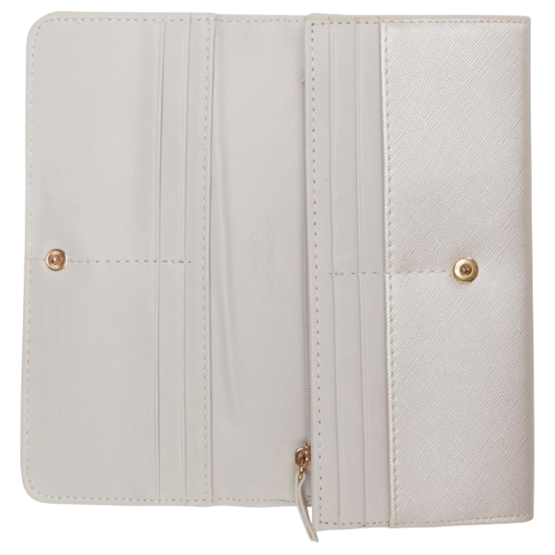 Valentino Divina SA Rosso X-Large Wallet Platinum Women's