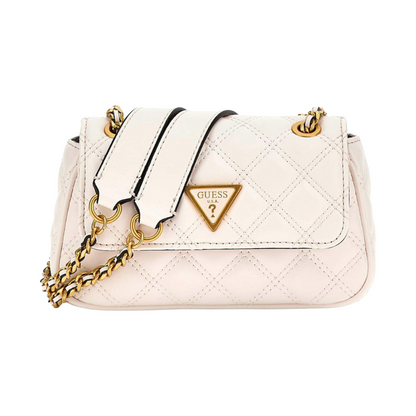 Guess Giully Quilted Mini Ivory Crossbody Bag QA874878