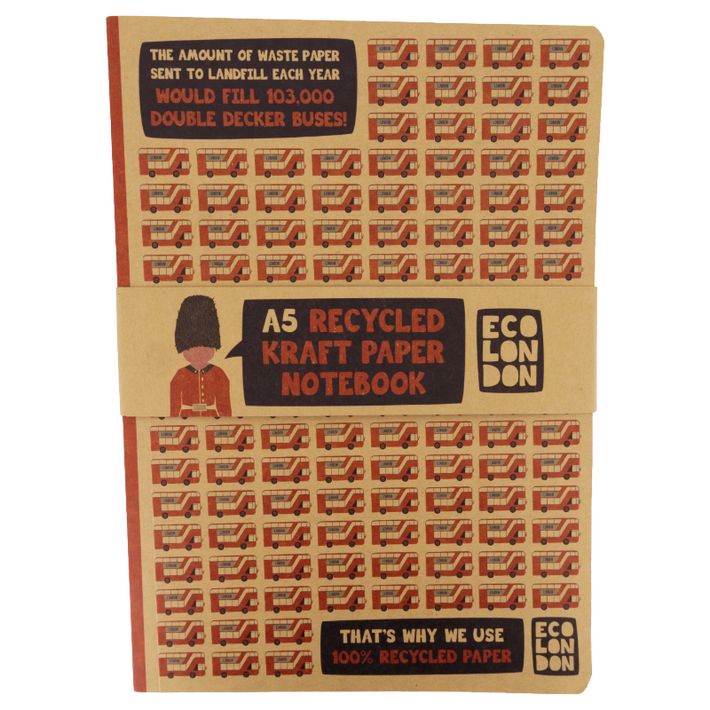 Milly Green Eco London A5 Notebook & 12 Colouring Pencils Set