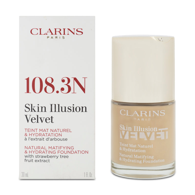 Clarins Skin Illusion Velvet Foundation 108.3N (Blemished Box)