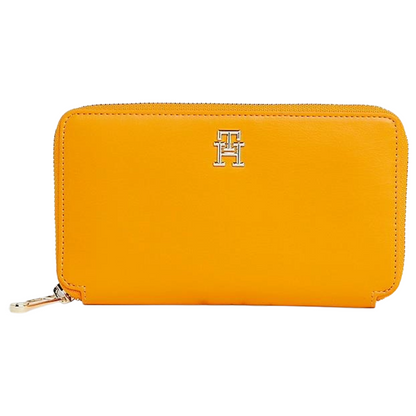 Tommy Hilfiger Iconic Leather Large ZA Purse Orange Women's