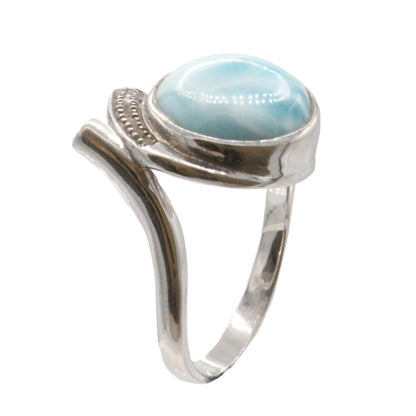 Marahlago Como Ring Larimar With Blue Sapphire Size 7