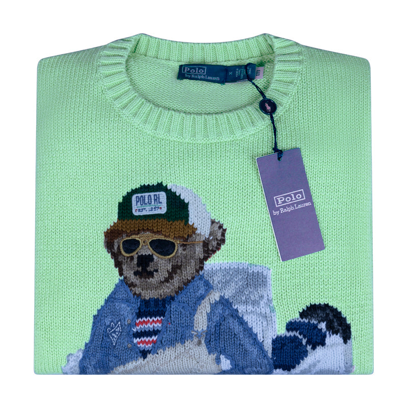 Ralph Lauren Polo Bear Sweater Mint Green Knit