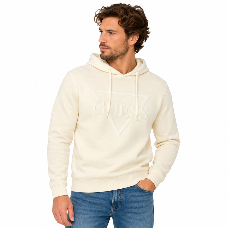Guess Men's Logo French Terry Hoodie Jumper