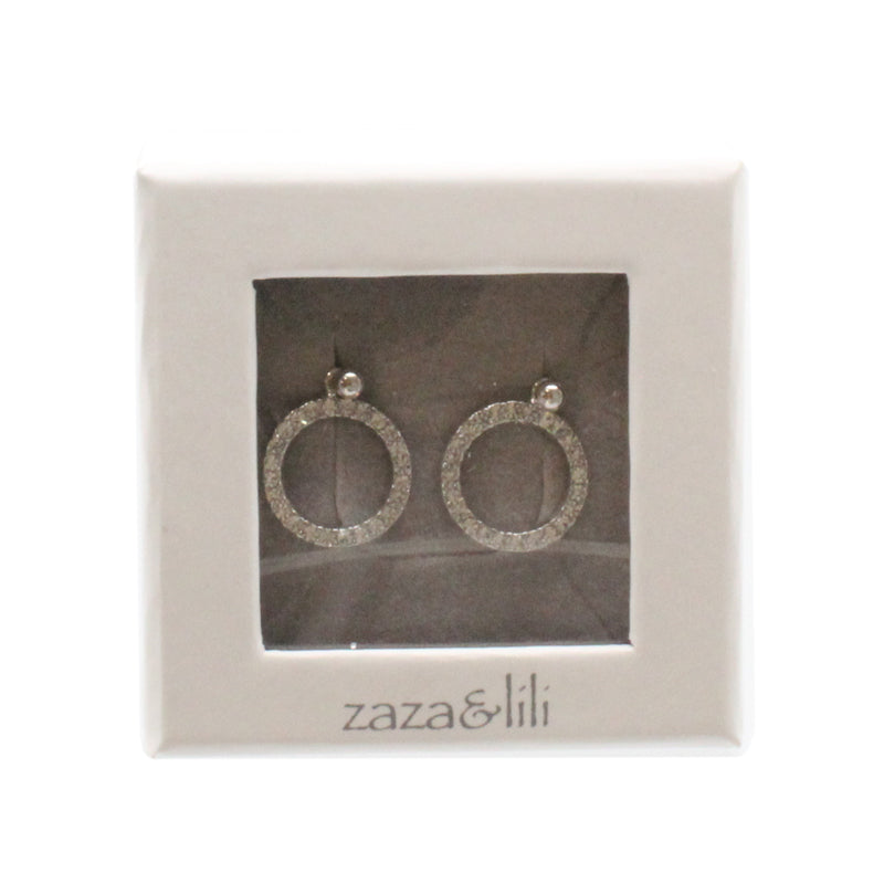 Zaza & Lilli Rhodium-Plated Glint Earrings