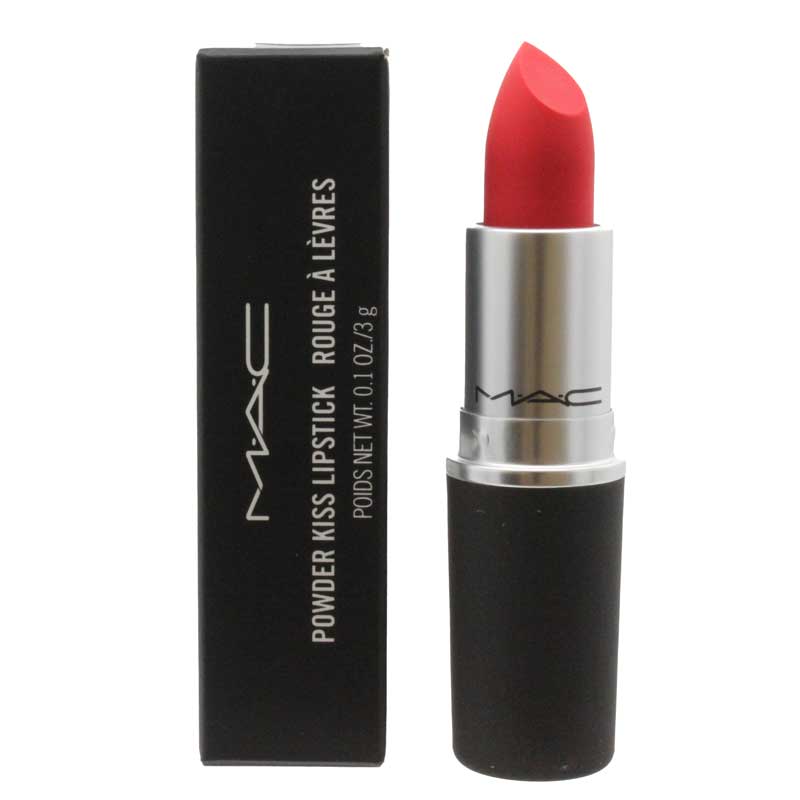 MAC Powder Kiss Matte Red Lipstick 315 Lasting Passion