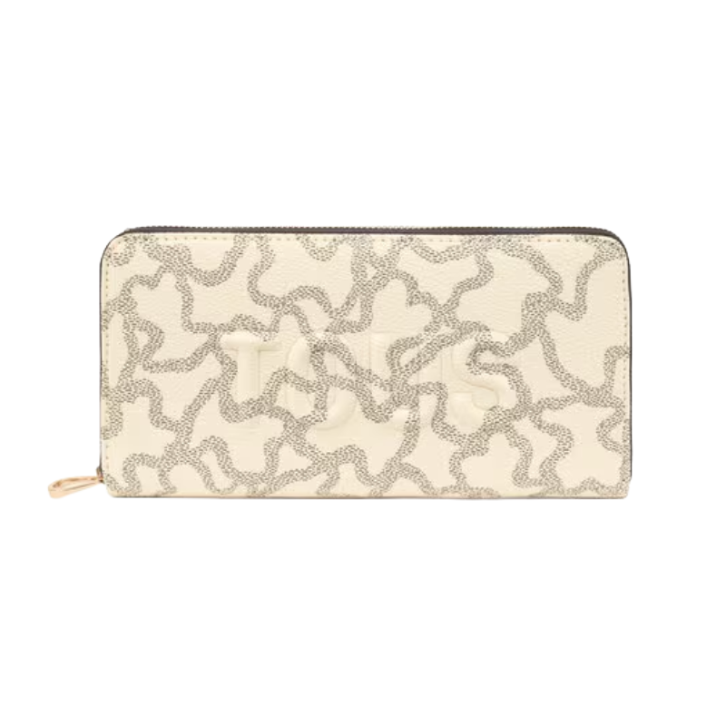 Tous Kaos Icon Print Large Purse Beige