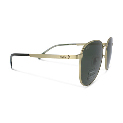 Hugo Boss Full Rim Matte Gold Oval Sunglasses BOSS 1536/F/S AOZ/QT