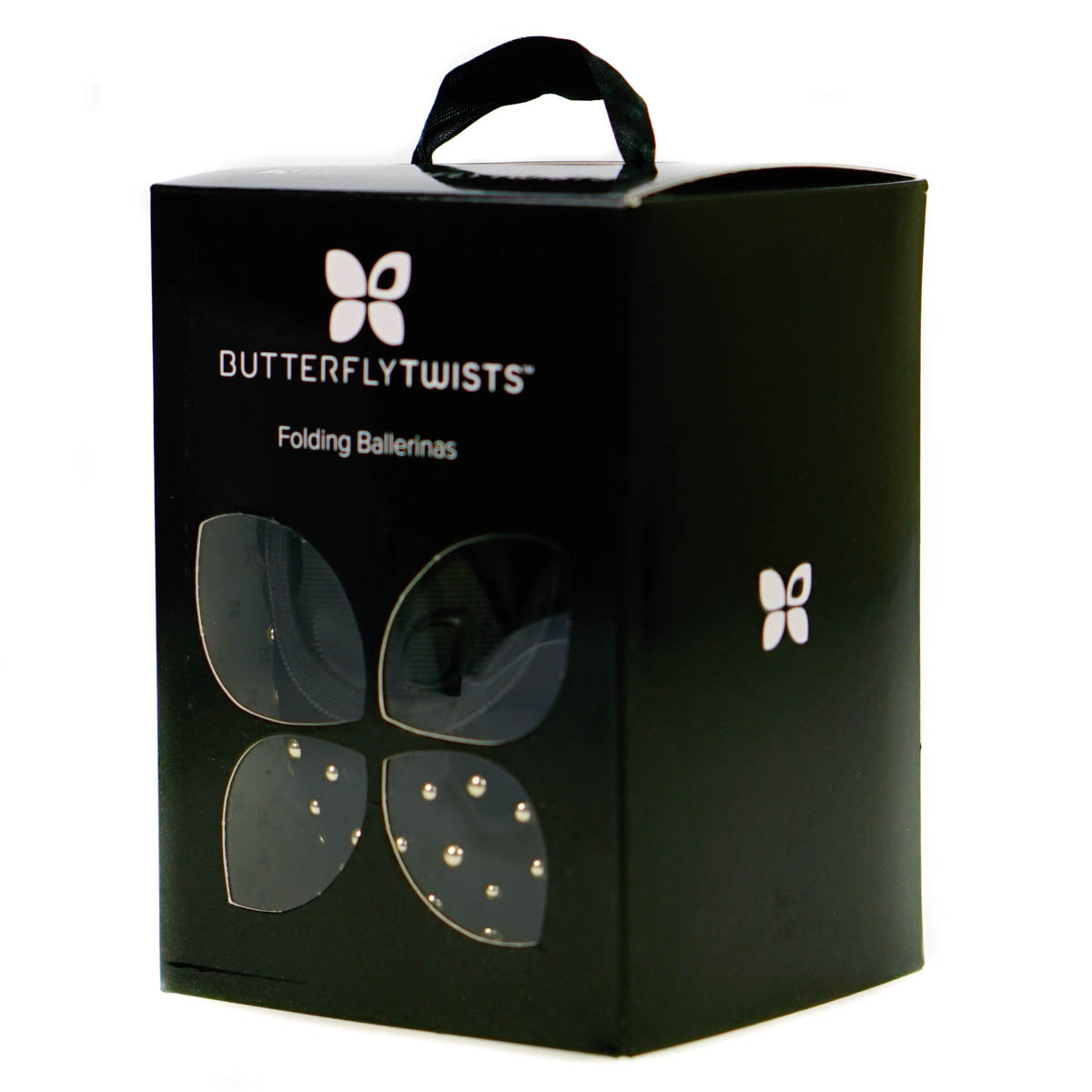 Butterfly Twists Elizabeth Fold Up Ballerina Shoes Black & Gold Size 3 (36)
