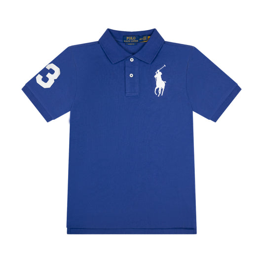 Ralph Lauren Polo Big Pony Cotton Boys Polo Shirt Blue