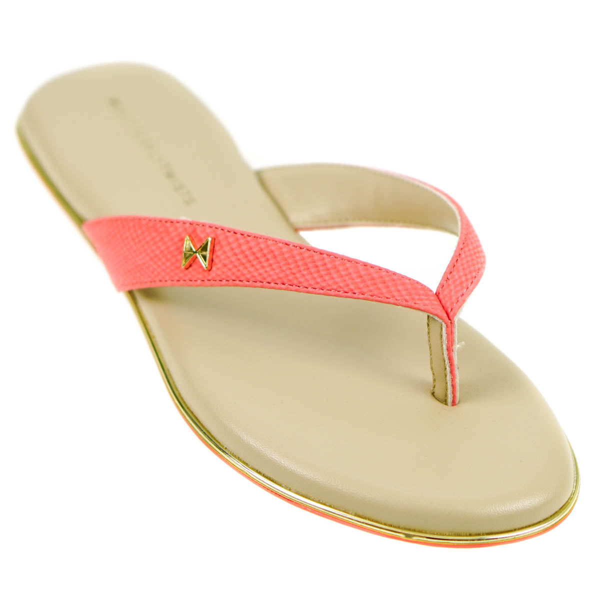 Butterfly Twists Lola Coral Snakeskin Effect Flip Flops