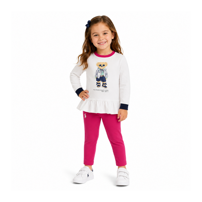 Ralph Lauren Polo Bear Fleece Sweatshirt & Leggings Set