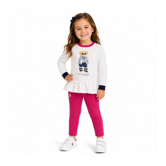 Ralph Lauren Polo Bear Fleece Sweatshirt & Leggings Set