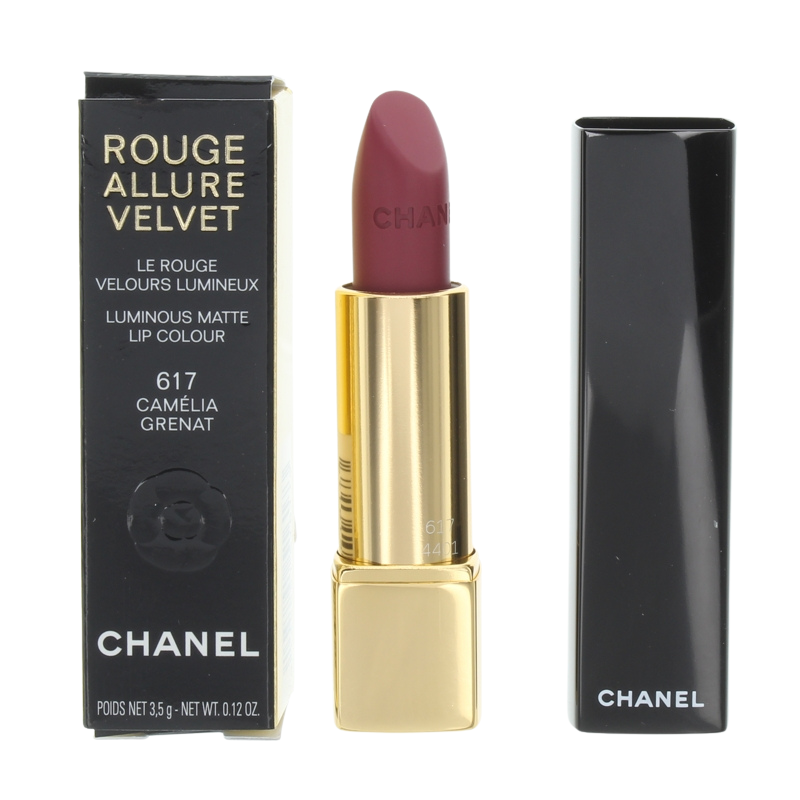 Chanel Rouge Allure Velvet Luminous Matte Lipstick 617 Camelia Grenat 3.5g